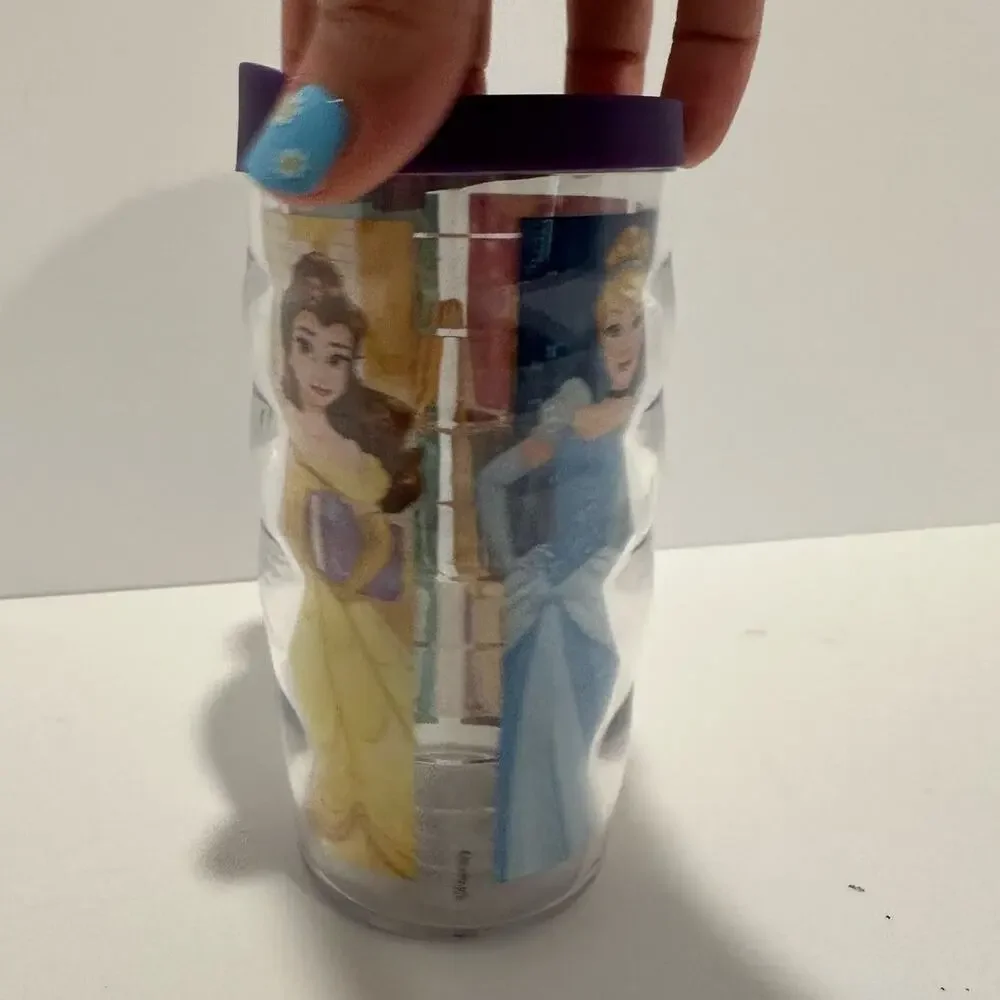 Disney Princess Tervis small Tumbler 10 oz gently used purple lid